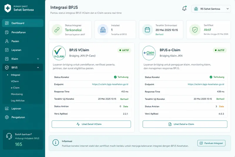 Integrasi VClaim dan e-Claim BPJS